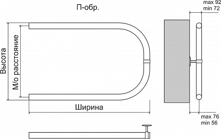 П-обр БШ 320х600 Полотенцесушитель  TERMINUS Анжеро-Судженск - фото 3