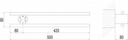 Полка Электро П2 КРУГ 500х90 NEW Анжеро-Судженск - фото 3
