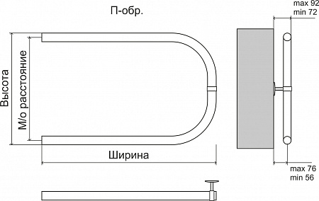 П-обр БШ 500х600 Полотенцесушитель  TERMINUS Анжеро-Судженск - фото 3